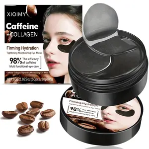 60pcs Caffeine & Collagen Multi-Functional Eye Mask, Strong Hydration, Smooth Moisturizing, Reduces Dark Circles, Anti-Dry Skin, Tightening Eye Patches, Under Eye Patches