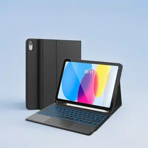 YOWOLF - Compatible with iPad 11 A16/iPad 10 10th Generation 10.9inch Keyboard Case iPad Bluetooth Keyboard Magic Touch 2025