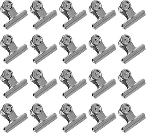 20 Pack Large Metal Hinge Clips, 2 Inch Bull Binder Paper Clips Clamps File Clamps Bulldog Clips for Food Bag, Pictures, Photos, Home Office Suppliers Aniann