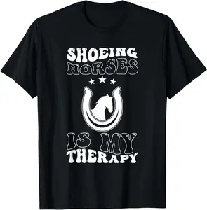 PamelaUS Horseshoe Hoof Doctor Farriery Equine Hoof Care Farrier T-Shirt