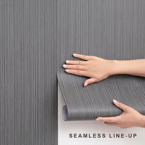 Self-Adhesive Linen Roll, 118.11x15.74 Inches, Thick Waterproof Easy Cut, Peel and Stick, Home Decor for Living Room Kitchen Bedroom, Peel And Stick Wallpaper Designs