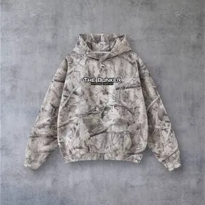 The Bunker Camo Hoodie - Classic Design with Front Pocket for Casual Outings & Hiking - Comfortable Fabric Blend for Everyday Wear