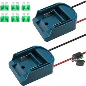 2pcs Battery Adapter Power Wheels Converter for Makita 18V Battery BL1815 BL1830 BL1840 BL1850 BL1860 Dock Power Connector with Fuse & Switch&14AWG Wire Cable for Power Tool Climbing DIY