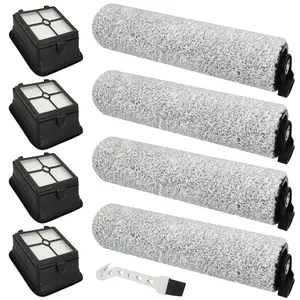 4 Sets iFloor 3 Replacement HEPA Filter, Air Filter and Brush Rolls Compatible with iFloor 3 and Floor One S3 Cordless Wet Dry Vacuum Cleaner HEPA Filtration