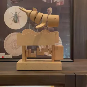 【$30 OFF Christmas Deals】wooden mechanical whale creative gift, Christmas or birthday decoration supplies