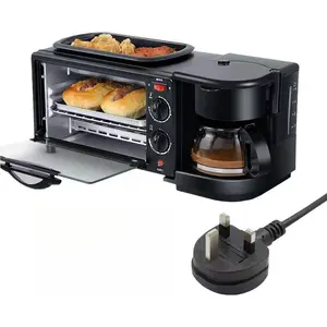 Three-In-One Breakfast Maker With Timing Function Automatic Household Toaster & Sandwich Machine