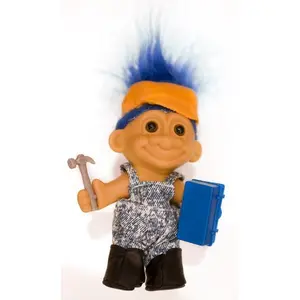My Lucky HANDYMAN Troll Doll (Blue Hair)