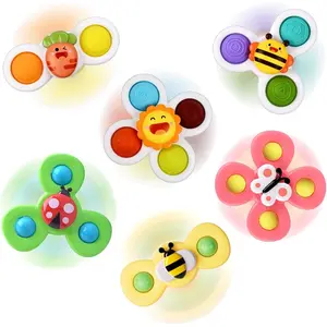 Baby Suction Cup Spinning Toy 12-18 Months 1-3 Years Toddler Sensory Fidget Spinner Bathroom Window Suction Cup Toy Boys Girls Christmas Birthday Gift