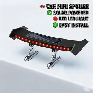 Solar LED Roof Light, Flowing Glow Tail Wing Warning Light for Car SUV Truck, No Wiring Easy Install, Night Driving Safety Beacon, Universal Fit Anti-Collision Accessory, IP67 Waterproof