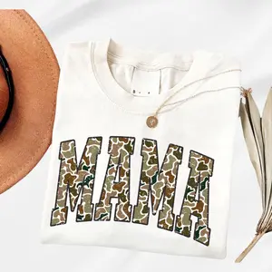 Camouflage Mama Shirt, Mothers Day Gift, Retro Mama Shirt, Gift For Mom, Varsity Mama Shirt, Duck Camo Mama Shirt Comfort Fit New