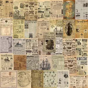 Vintage Paper Poster Sticker, 35/700pcs Retro Paper Poster Sticker, DIY Waterproof Decorative Scrapbooking Sticker for Phone Case, Water Bottle, Notebook, Scrapbook, Decal Sticker, Sticker Collage Pack