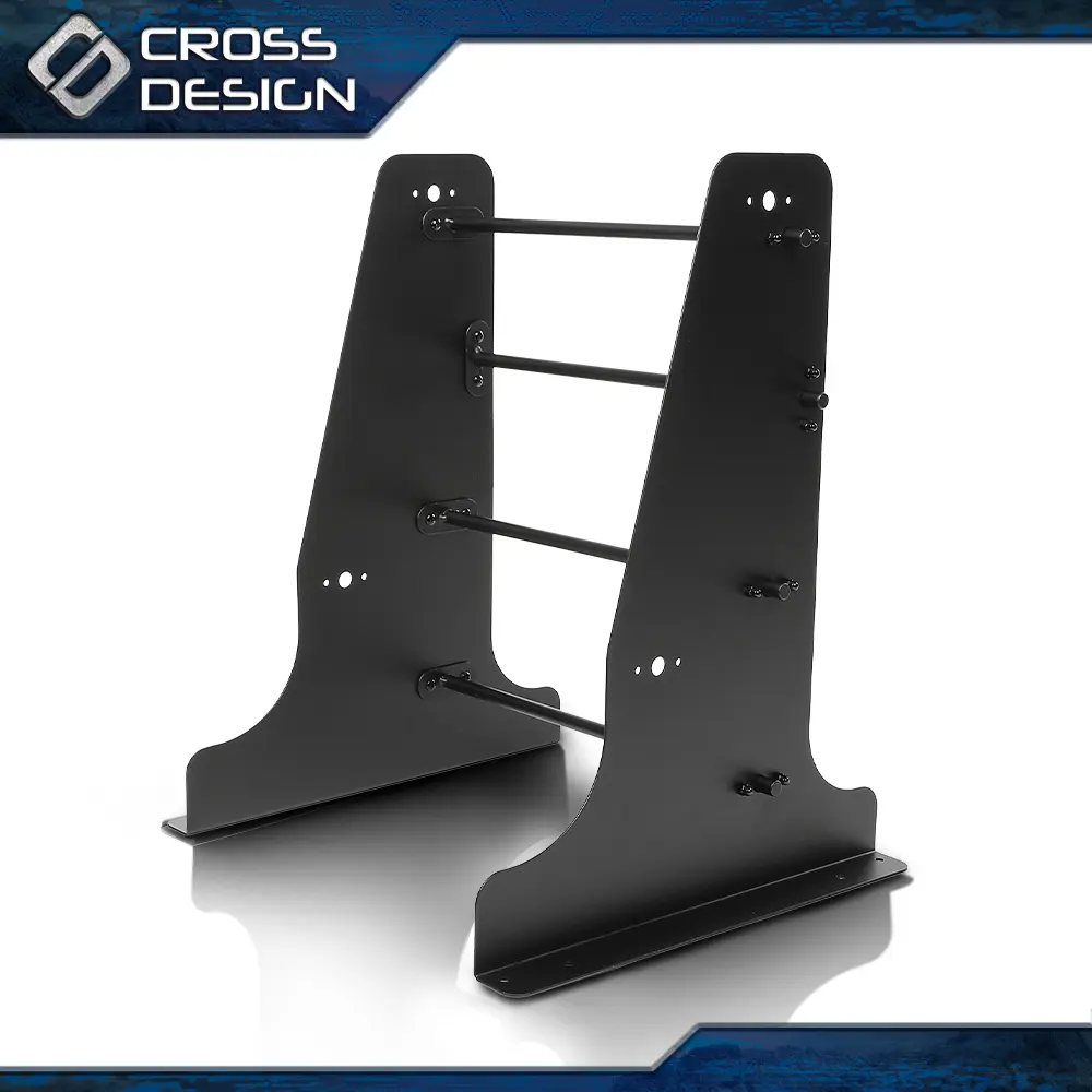 CROSSDESIGN Durable Stainless Steel Wall-Mounted Moto Accessories Holder, 1 Set, Automotive Motorcycle Tour Pack Storage Rack Compatible with 1997-Later Touring Road King Street Glide Models