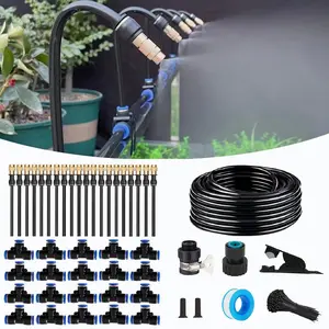 New Quick Connector Drip Irrigation Kits,Automatic Irrigation System With Replaceable 360-degree Bending Dropper,atomizing Copper Nozzle For Watering System For Garden Plant Lawn Patio. Dual Spray Sprinklers Dual Spray Fountain