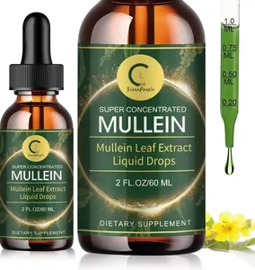 Mullein Drops for Lungs - Lung Cleanse & Detox - Vegan Mullein Leaf Extract Liquid Tincture, Support for Respiratory, Immune, Digestive System, Natural Herbal Supplement, Non-GMO,2 FL OZ