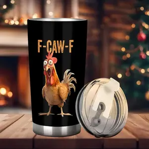 F-Caw-F Funny Tumbler, Drinkware Coffee Cup, Rooster, Chicken, Trending Cup