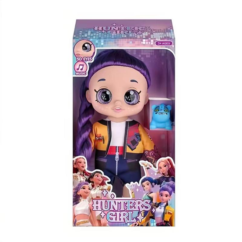 Kpop Devil Hunter Action Figure Doll 5D Eyes 10 Inch 5 Joints Movable Anime-Rumi, Mira and Zoey, Anime-Inspired Dolls, Merch Gift for Fans & Kids