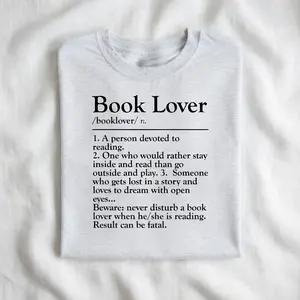 Book Lover Definition Graphic T-shirt, Bookworm Bookish Shirt, Nerd shirt, Teacher T-shirt, Librarian Shirt, Library Tee, Gift For Reader