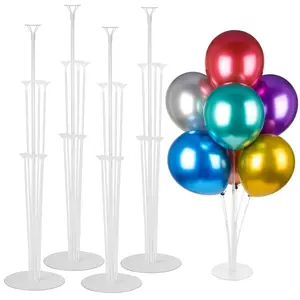 Balloon Stand Set of 4 Table Display Kits with Sticks and Base for Party Event Decoration