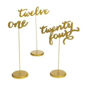 Bulk 24 Pc. Gold Calligraphy Table Numbers 1-24