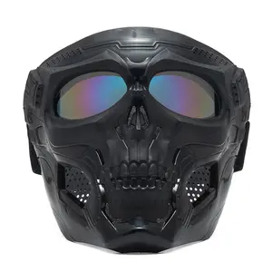 Cosplay Skull Mask, Motorcycle Goggles Face Mask, Windproof Dustproof Riding Mask for Off-Road, Halloween Costume Prop