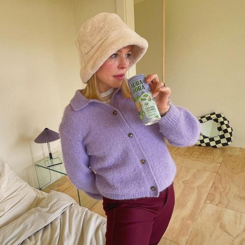 Aura Bora, Craft Sparkling Water Beverage made with Real Herbal Extracts, Lavender Cucumber, 12oz cans, Pack of 12