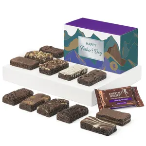 Fairytale Brownies Father's Day Sprite 12-Count Snack-Size Individually Wrapped Chocolate Brownie Gift Box