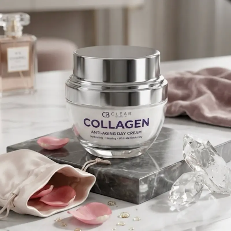 Clear Beauty Collagen B Daily Day Cream - Anti-Aging, Nourishing, Hydrating, Lifting, Revitalizing Moisturizer for Radiant Skin Care, All Skin Types