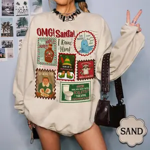 [Sale off up to 50%] Elf Christmas Movie Stamps Sweatshirt, Holiday Crewneck, streetwear graphic tee