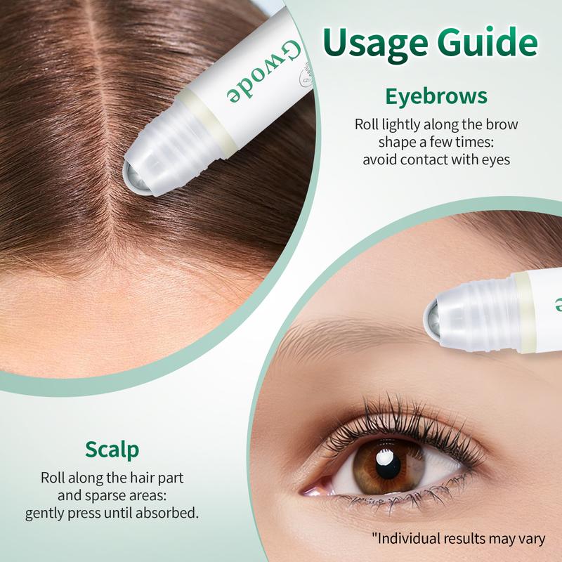 GWODE - doctor-approved Hair Growth Roll-On — Target Thin Edges with 3% Rosemary + Caffeine Complex | Lightweight, Fast-Absorbing Scalp Serum