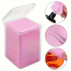 200pcs Lint-Free Nail Gel Polish Remover Wipes Soft Cotton Pad Eyelash Glue Cleaning Pad, Nails Accessories Tools