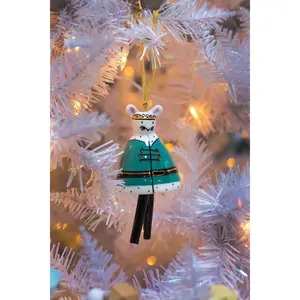 Nutcracker Inspired Mouse King Ceramic Bell-Shaped Ballet Christmas Ornament