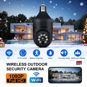 JIESUDA 1080P HD WiFi Outdoor Security Camera with 64G Card 360° Tracking Two-Way Talk Color Night Vision AI Sensor Built-in Mic & Speaker Weather Resistant Wireless wi-fi Indoor & Outdoor Surveillance