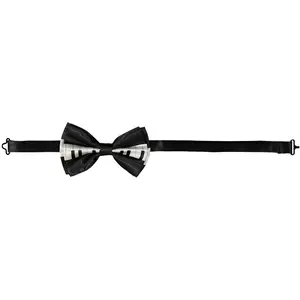 Piano Bow Tie | Pre-Tied Adjustable Black & White Musical Bowtie for Kids, Teens & Adults - Party Dress Up Accessory – Great for Costume, Concert, Prom & Events - Unisex Fashion