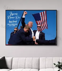 Legends Never Die Trump Fight 2024 Picture, Trump Pennsylvania 2024 Poster
