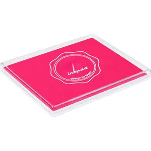 Permanent Large  Ink Pad for Rubber , 5x4 inch  Pads for  Paper  Fabric ()