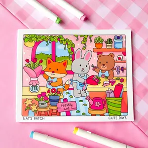 Nat's Patch - Cute Days Coloring Book