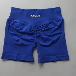 DFYNE Impact Shorts 4.5" Deep Sea Women’s Seamless High Performance Gym Shorts for Confidence and Power