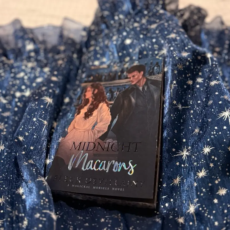 Midnight Macarons by Fleur DeVillainy Limited Edition Signed Novella with Printed Edges - Foiled bookstores of Paperback Novel romance books