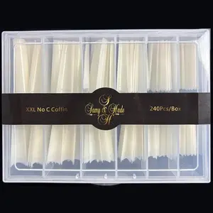 Tips XXL No C Coffin 240Pcs Box Nail Art