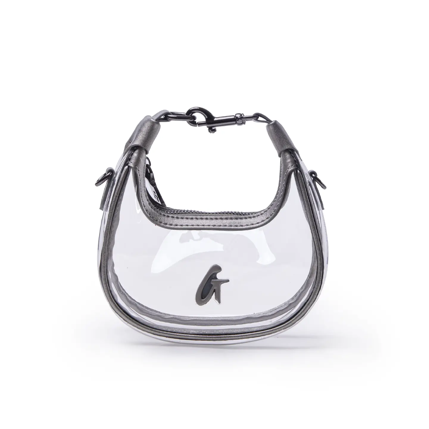 NANO CLEAR HOBO BAG - PLATINUM