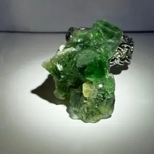Wonder U Studio Tray2-3[095-104] Niche Handmade Rough Crystal Ring with Adjustable Size