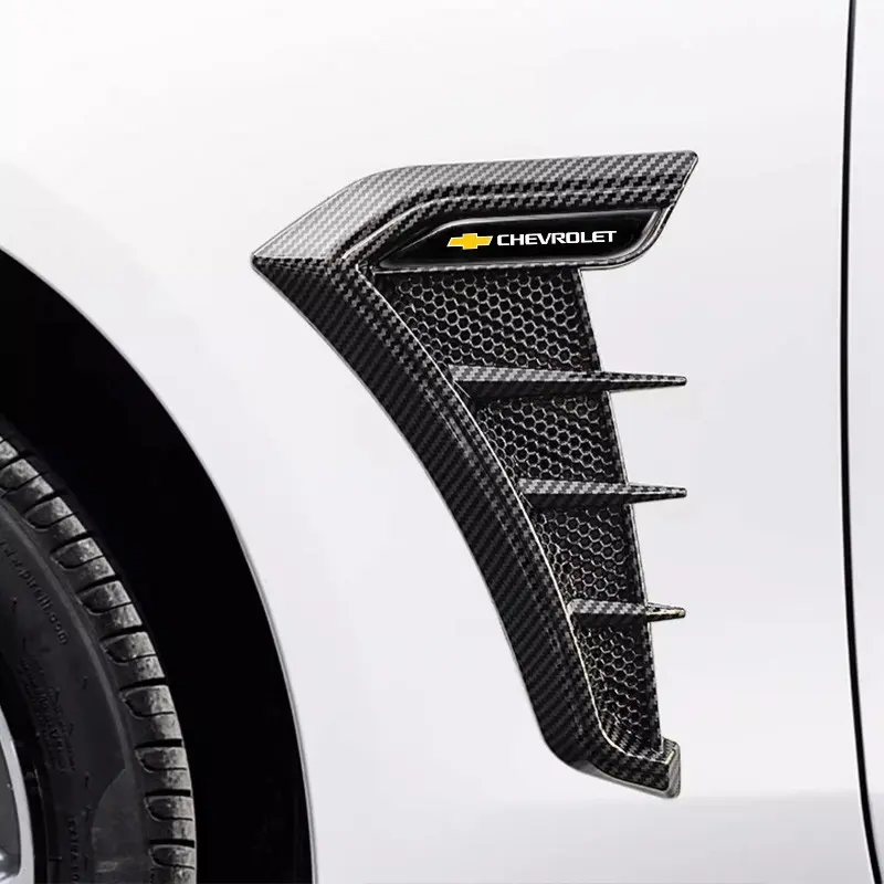 Carbon Fiber Car Side Wing Fender Decal Set, Exterior Accessories for Chevrolet Cruze & More Models, Durable Stylish Design