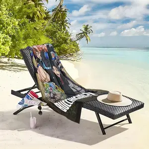 1 piece BUCCHIGIRI?! Anime Character Group Poster themed beach towel - Quick-dry Absorbent Beach Towel, Eco-friendly Dyed Fabric, suitable for Outdoors, Seaside, Travel, Machine Washable, Quick-dry and Absorbent, Ideal for Outdoor Activities