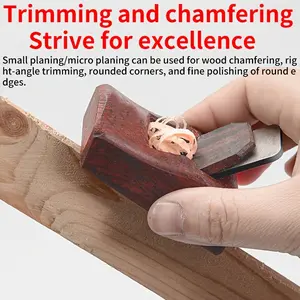 Mini Wood Planer with High-Speed Steel Blade, Adjustable Manual Hand Plane for Woodworking Trimming, Portable Professional Tool