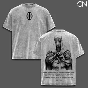 Baldwin IV - Jerusalem Merch Washed Graphic Tee Oversized Tshirt Men Shirts Men Streetwear Graphic Tee Fall Outfits