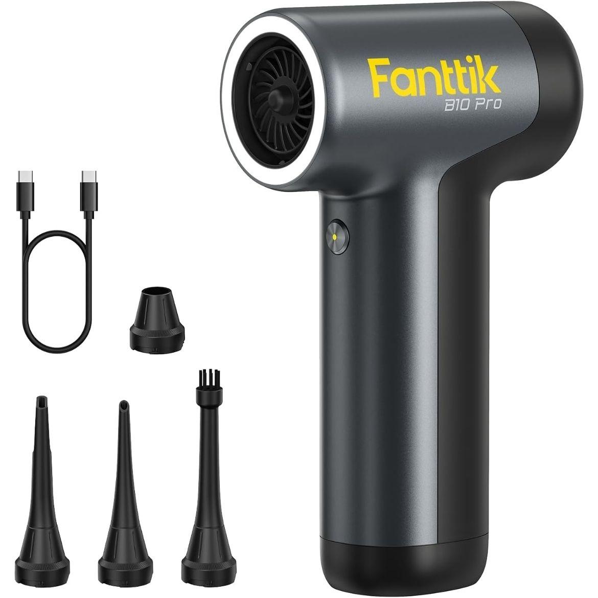 【DealsForYouDays】Fanttik B10 Pro Electric Air Duster, 110000RPM Brushless Motor, Compressed Air Duster, Mini Blower with One-tap Booster, 3 Gears Adjustable, Electric Duster for PC, Keyboard, Electronics and Workbench SummerWins,father'sdaygifts
