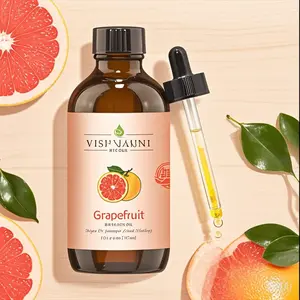 Grapefruit Massage Oil — Organic Aromatherapy Essential Oil 4oz ，Stress Relief & Skin Hydration - Premium Cold-Pressed Version