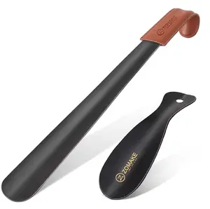 ZOMAKE Long Shoe Horn for Seniors – Metal Long Handle Shoehorn for Easy Wear, Durable Shoe Helper for Boots & Shoes