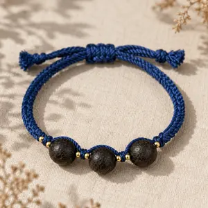 WearHerb CLEAR — Eve · Dusk Handwoven Herbal Bead Bracelet