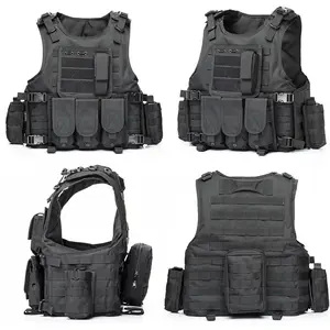 Tactical Vest for Men, Airsoft Vest, Black Molle Vest and Cap Protective Equipment, Tactical Airsoft GearFFSummitSupply7C28ChicLadyHub